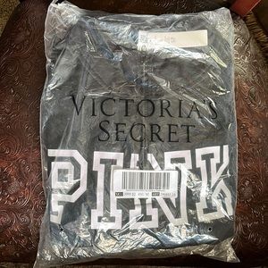 Victoria’s Secret Pink Brand Black 1/4 Zip Pullover Sweater.